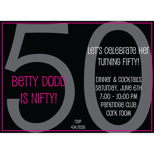 Big 5-0 Flat Invitation